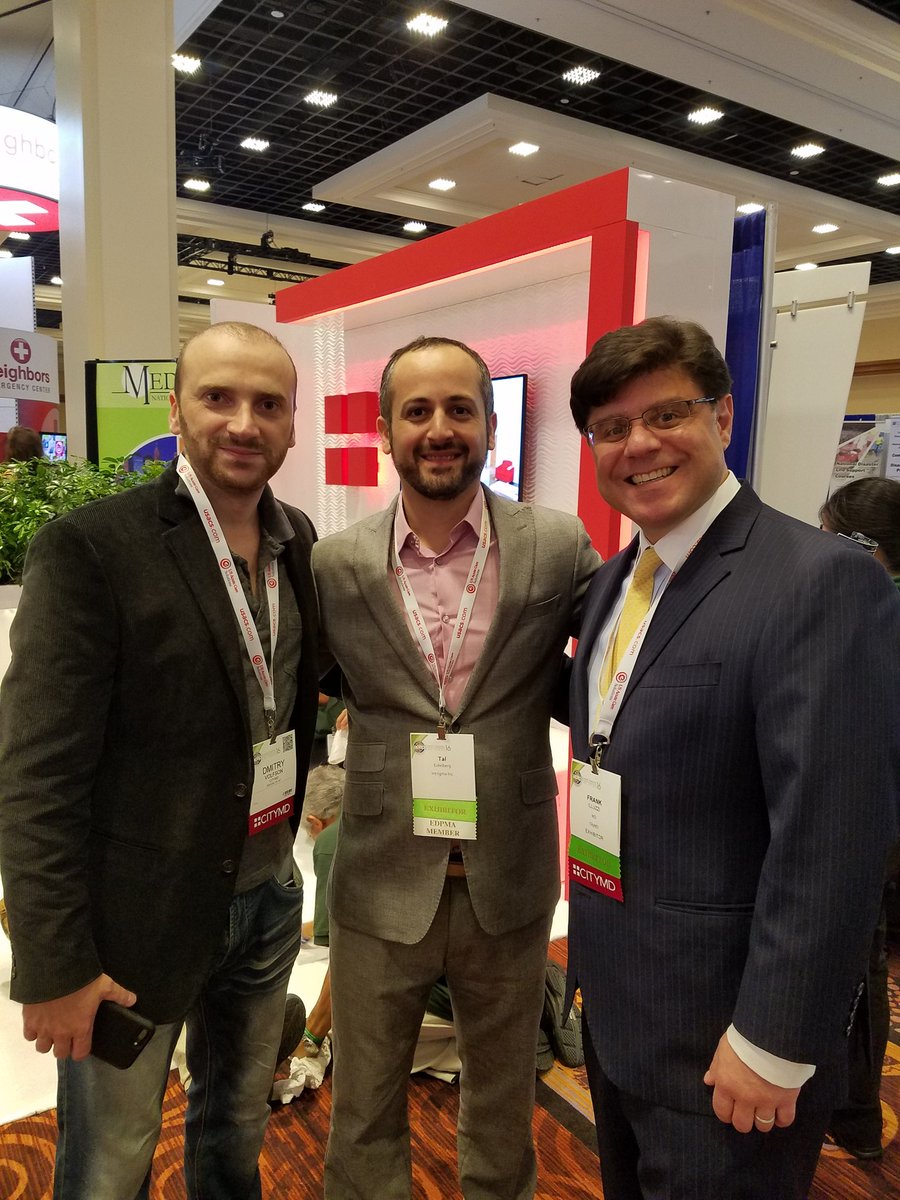 TalEidelberg's tweet photo. Excited to see how well @CityMD are doing at their booth @ACEPNow #ACEP2016 @dmitryVolfson. #patientCentered https://t.co/9luUsxgowN
