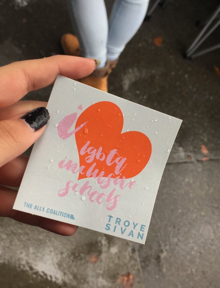 the <a href="/allycoalition/">The Ally Coalition</a> is handing out stickers to fans in line for the show tonight in San Francisco! - Monique 💙