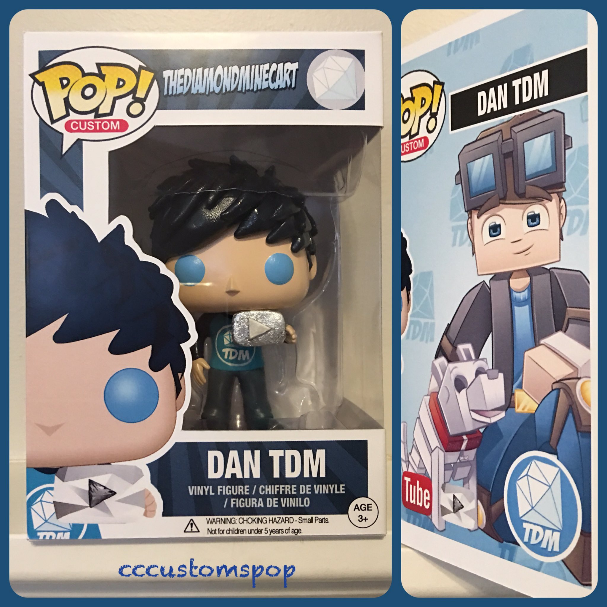 CC Customs on Twitter: "Custom TDM #FunkoPOP for a young boys Birthday! @ dantdm can Logan get a Happy 5th Birthday? 💎 @OriginalFunko  https://t.co/C03x7n5unC" / Twitter