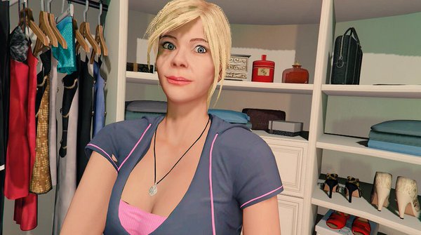 _TraceySantaGTA's tweet photo. Bored looking through my closet as I'm waiting for my bf to come online @_FranklinGTA5 https://t.co/1saTKl59En