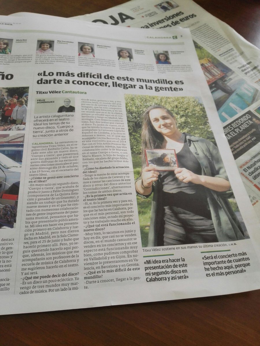 Hoy #LaRioja habla sobre la presenación de #Cuerpoatierra en <a href="/Teatroideal/">Teatro Ideal</a> el próx. Domingo