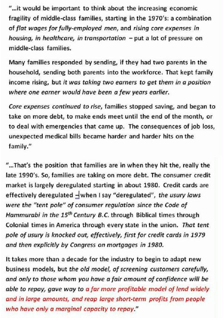 RudyHavenstein's tweet photo. "...lend widely and in large amounts, and reap large short-term profits from people who have only a marginal capacity to repay." https://t.co/7Di5F82e6H