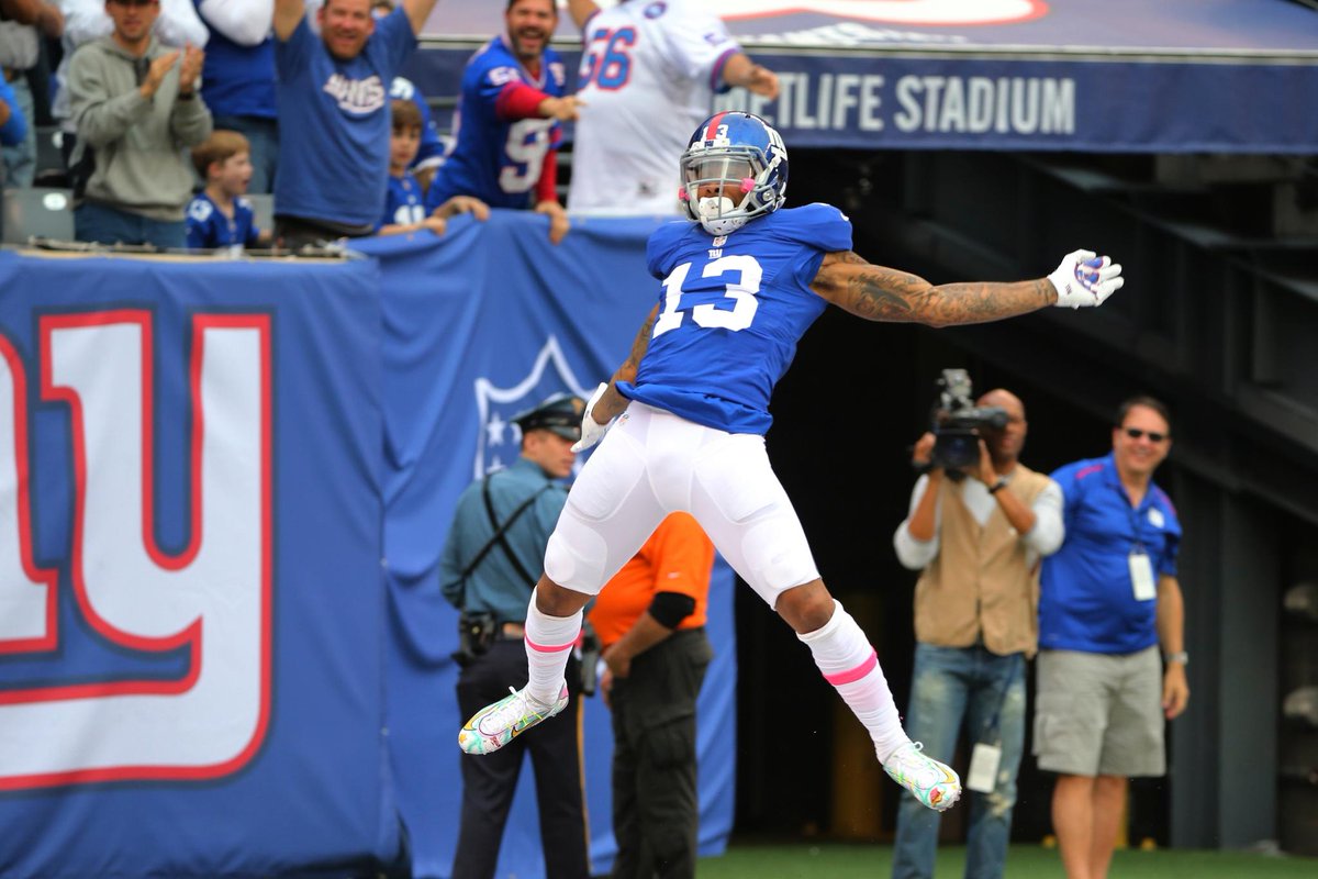 espn's tweet photo. Looks like football's fun again for OBJ:
 
222 receiving yards.
Two touchdowns.
One big Giants win.

[Credit: Seth Wenig/AP Photo] https://t.co/J3YgnuS9qn