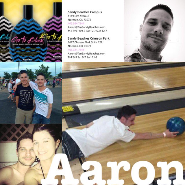 TanSandyBeaches's tweet photo. Meet our employee: this is Aaron Cupp he is the manager for both of our Norman stores! His favorite line is super go to black! https://t.co/sPvQ8zpZDF