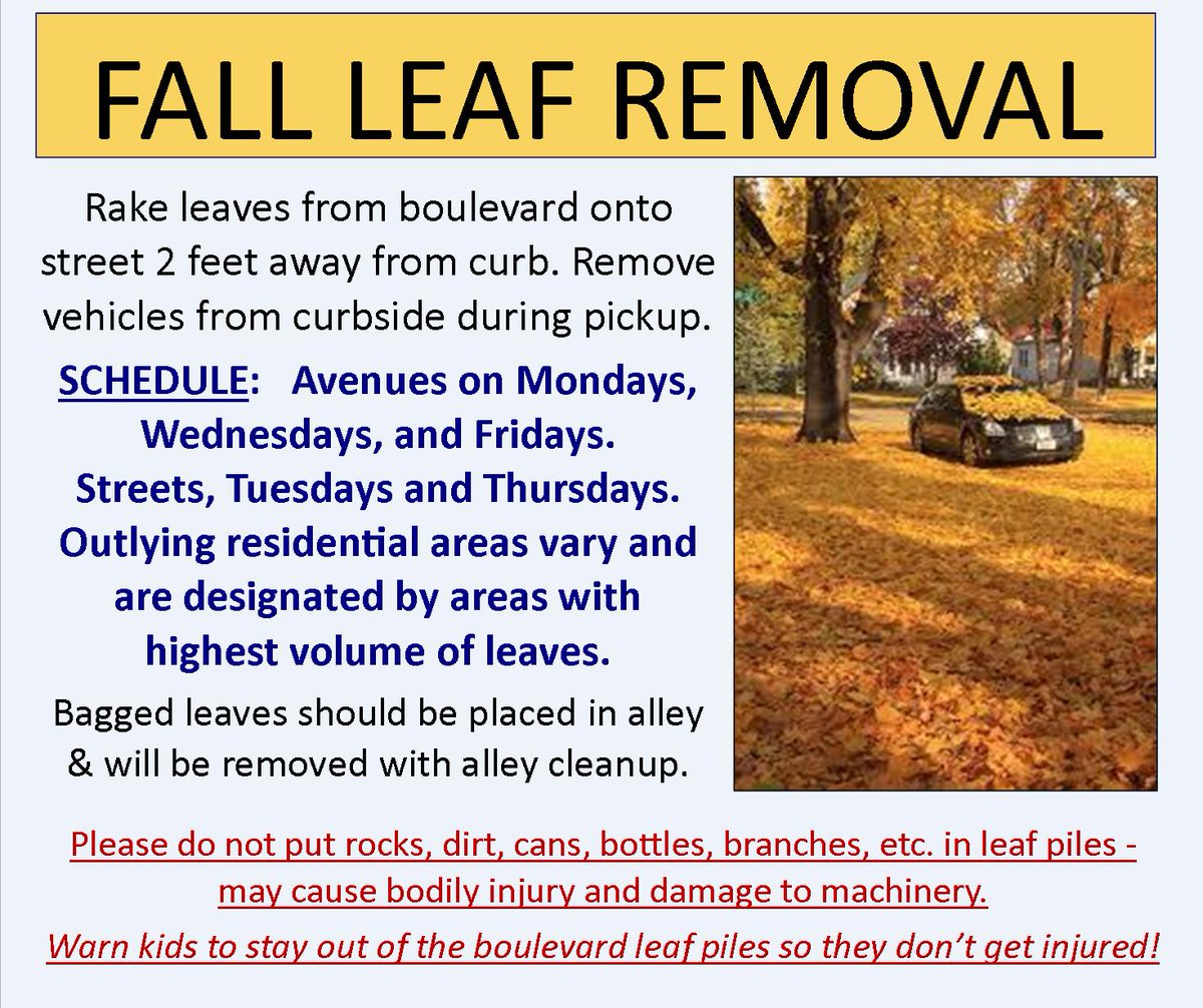 CityofKalispell's tweet image. Leaf pickup schedule #FallSchedule