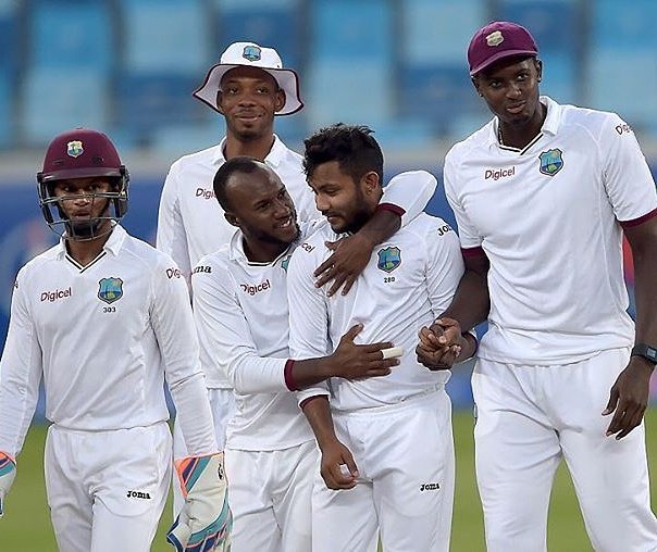 Keep it up #TeamWIndies!
The #WIndies are on the chase and need 254 to win against Pakistan. They're at 95-2 at the close of day 4. #WiAllIn