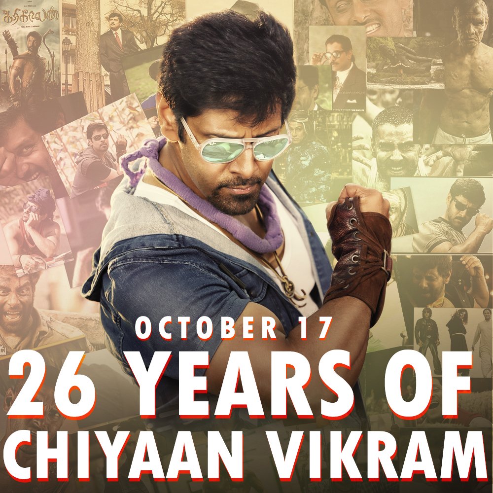 Rajivdhanush's tweet photo. #ChiyaanVikram - Wishing him for #26YearsOfChiyaanVikram in the industry #VeryTalentedActor https://t.co/CWpqflIzHZ