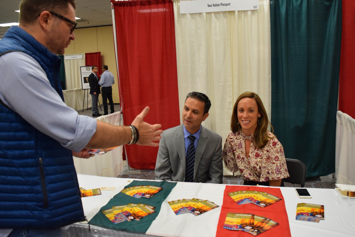CiaoAmerica's tweet photo. Lots of info this weekend at @niaforg #ExpoItaliana including how to get #Italian #DualCitizenship thanks to Lauren & Carlo @yourITpassport https://t.co/lhEHfJ3bUg