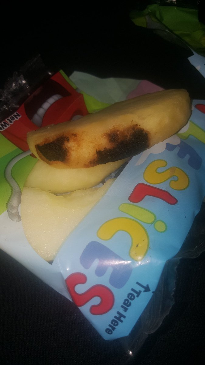 theghw's tweet photo. @McDonalds can we get better with quality control, this apple was in my son's apple pack 😠 https://t.co/3qYeFv8g5L