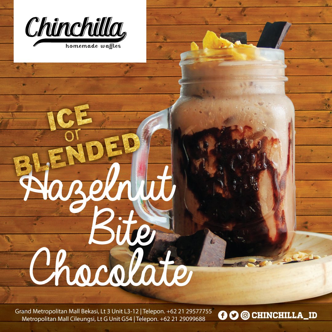 Enjoy our Hazelnut Bite Chocolate after all day work, only at Chinchilla <3 #delicious #kuliner #bekasi #cileungsi #indonesia