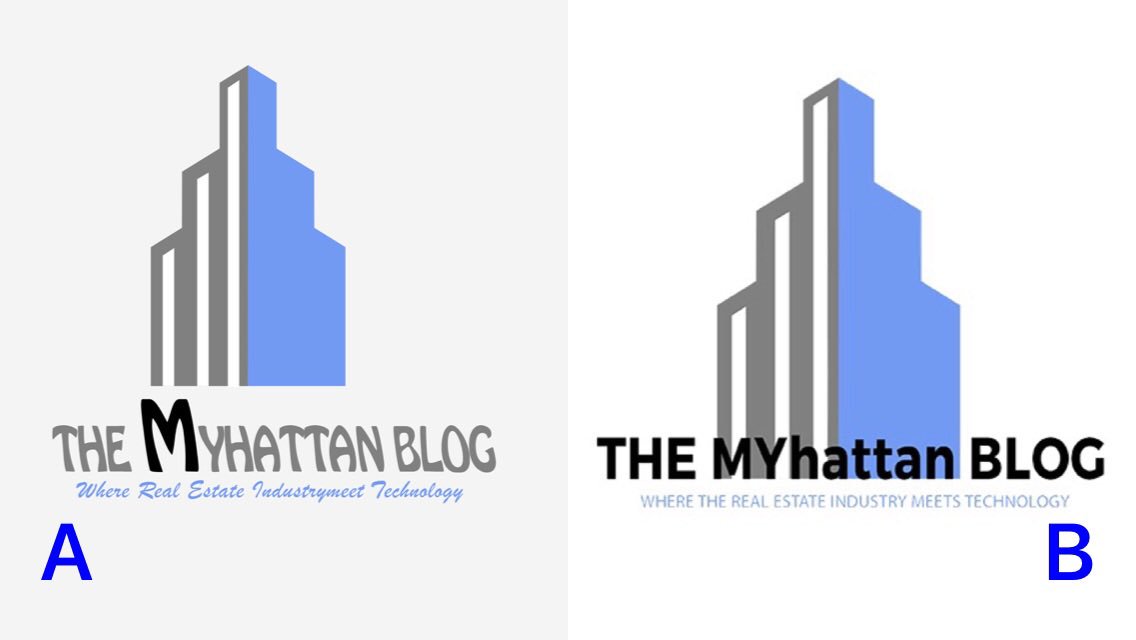 I created a logo for my Real Estate Bog, but not sure which one will pick, what do you guys say, A or B? #myhattanblogrealtor