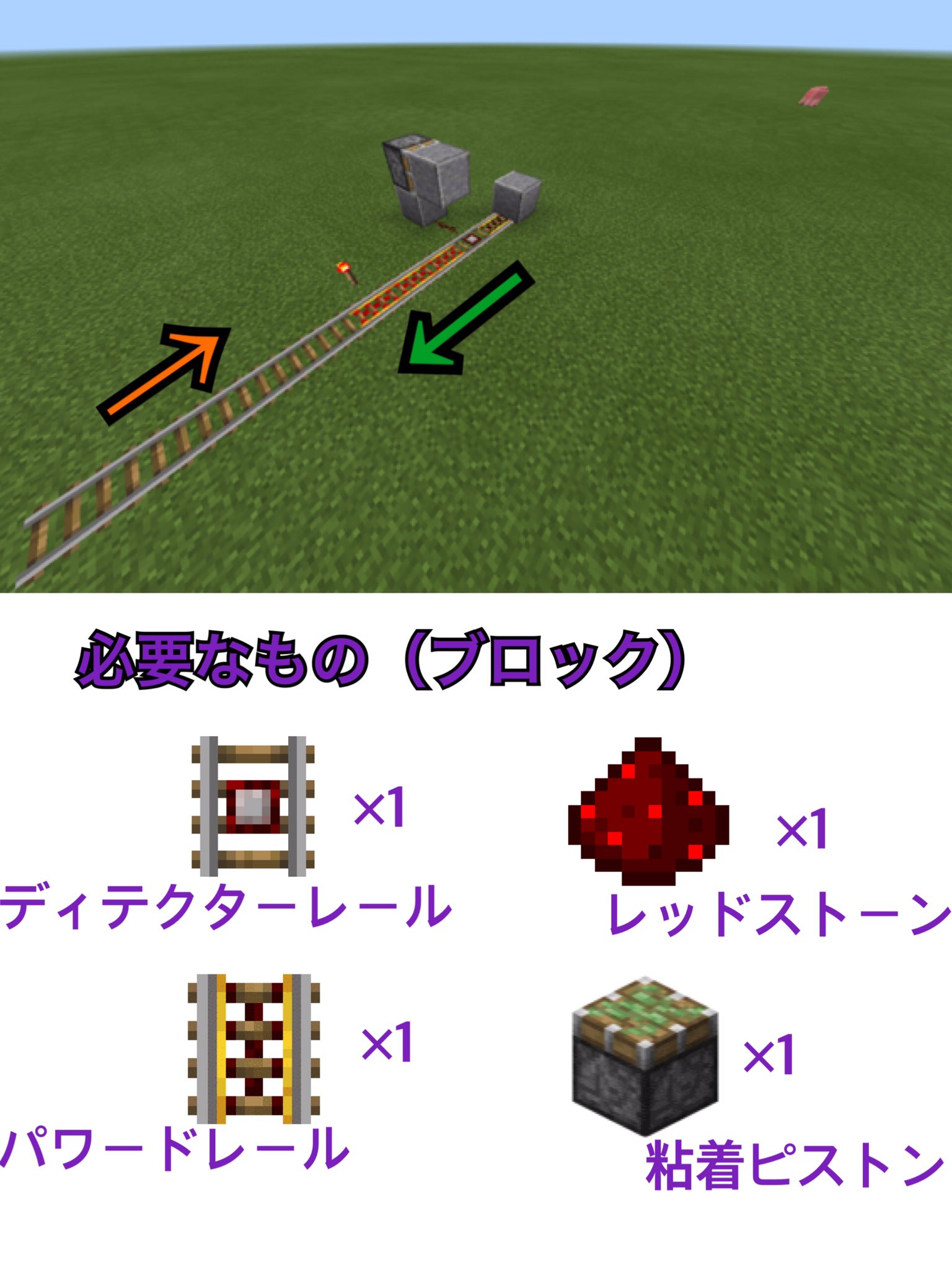 マイクラ Hikakin ヒカキンさん 今日のマイクラのトロッコの件です いちいち取りに行かなくてもこれ 画像 を使えば勝手に返ってきます ですがパワードレールの間隔を今より狭くしないと途中で止まっていましますよ レール 10個でパワードレール1個