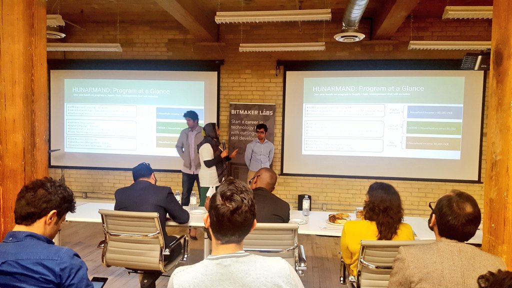 PakathonTO's tweet photo. Team 3: Humarand - providing affordable polytechnic education to Pakistani youth! #pakathonTO https://t.co/rCeNj26Jd4