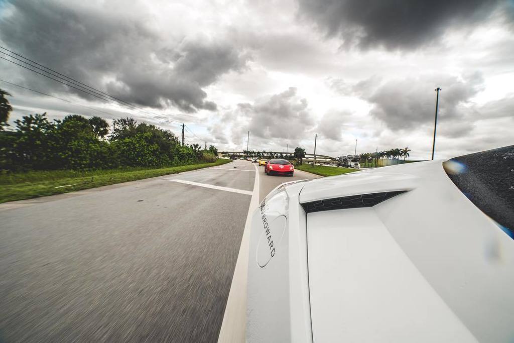 Rain or shine, on @supercarsaturdaysflorida, we run. 
@lamborghinibroward @f355automobiletechnic