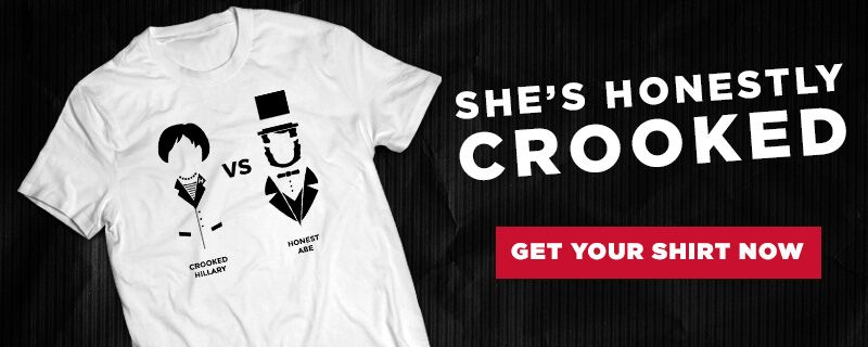 There's no comparison between Crooked Hillary and Honest Abe. Get your tee today! bit.ly/abe-hillary