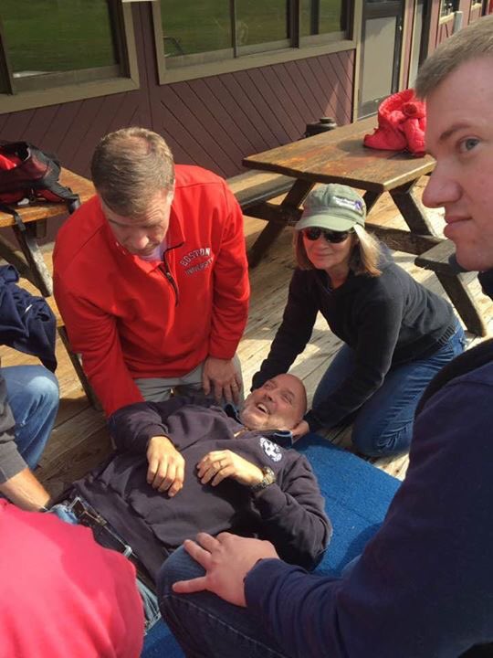 dwgauvin's tweet photo. Ski Patrollers at Ski Bradford going through Outdoor Emergency Care Refresher in preparation for another ski season. https://t.co/8EVJfrdXAA