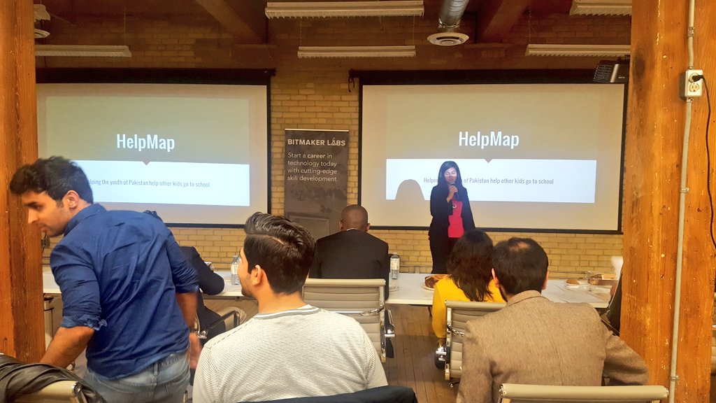 PakathonTO's tweet photo. Team 5: HelpMap-platform connecting do-gooders w/ those in need thru gamification, focusing on education-inspired by PokΓ©monGo! #pakathonTO https://t.co/NlIN68XC8g