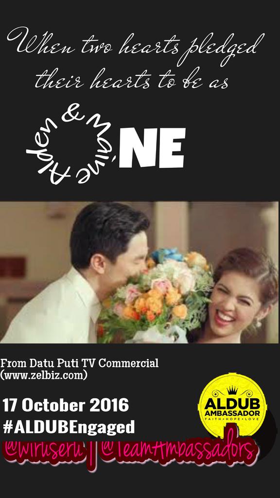 #ALDUBEngaged <a href="/ofctrendsetter/">TEAM OAT ᴬᴰᴺ</a> <a href="/OfcParodyAcc/">Aldub You</a> <a href="/ChristineBBabao/">Christine Babao</a> <a href="/OMG25_MASS/">MAICHARD GBL MA USA</a> <a href="/NYLERAHC/">🤟🐧🦁🐢 PERAYA🚨#SQ👊😒ELYEN👽(WeArePERAYA)</a> <a href="/ofcnewscaster/">ADN NEWS DAILYᴬᴰᴺ👙</a> <a href="/jaysondmx/">Jayson Floresca</a> <a href="/imcr8d4u/">🇸🇦 Don Juan de Mculit™ 🇵🇭</a> 
This is the moment..