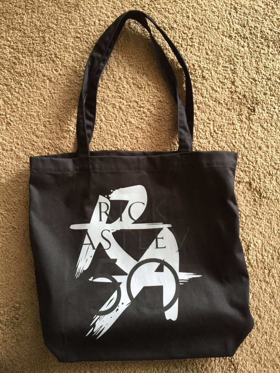 MelissaMelcat's tweet photo. Loving my @rickastley merchandise from his concert @theatre_acedtla Already using keychain &amp; tote bag!Putting the poster in a nice frame❤️😘 https://t.co/6HNLHW3vQM