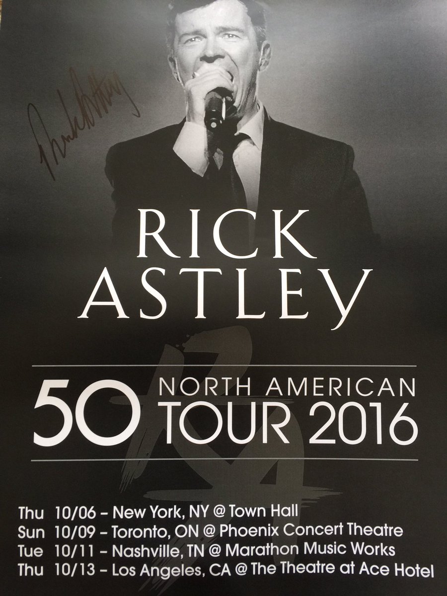 MelissaMelcat's tweet photo. Loving my @rickastley merchandise from his concert @theatre_acedtla Already using keychain &amp; tote bag!Putting the poster in a nice frame❤️😘 https://t.co/6HNLHW3vQM