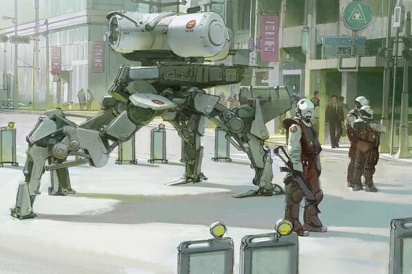 تويتر 近未来のロボット群 على تويتر ジェイミーの四脚ロボット これはジェイミー ジョーンズを名乗る男性がインターネット上に発表したロボットのイラスト 街中に佇んでいる様子から治安維持用のロボットなのかも知れない 機関銃のようなものを搭載している