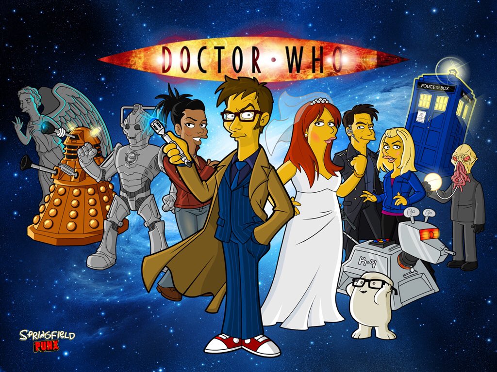 RoseSprouts's tweet photo. If only The Simpsons were really that cool. #TheSimpsons #DoctorWho #bbc #tardis https://t.co/wMmFjp1i4x