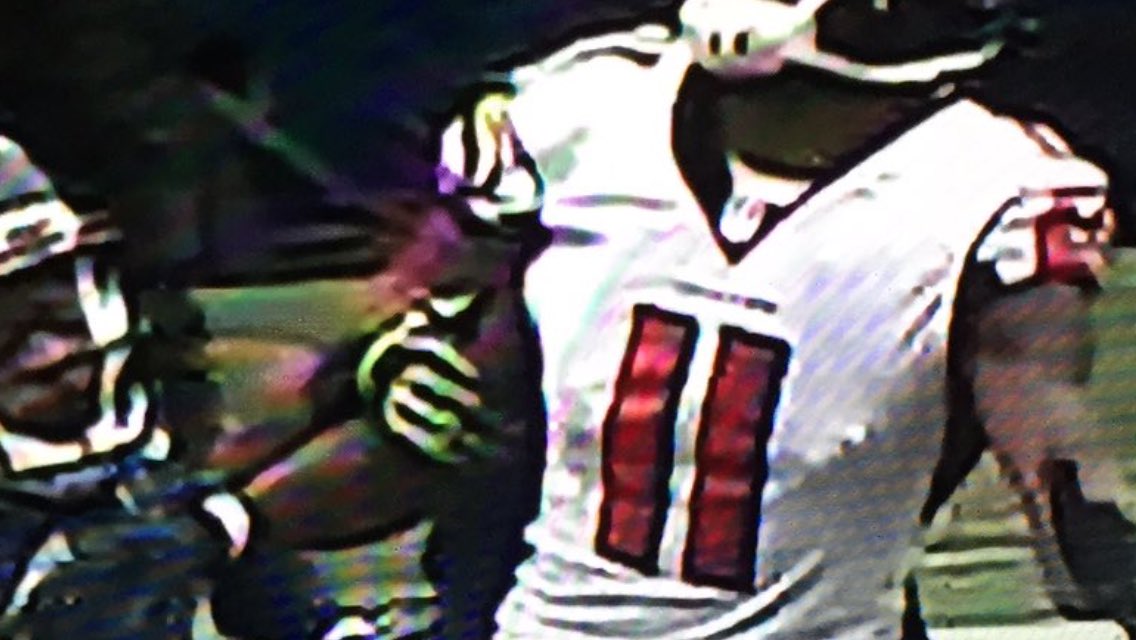 Unless Julio has neon veins in his biceps, that's a missed call. #RiseUp #Falcons