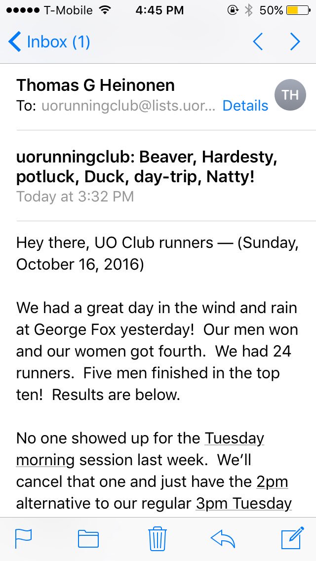 UORunning's tweet image. Reasons to get out of bed on Sundays, the weekly email from Tom. #poetry