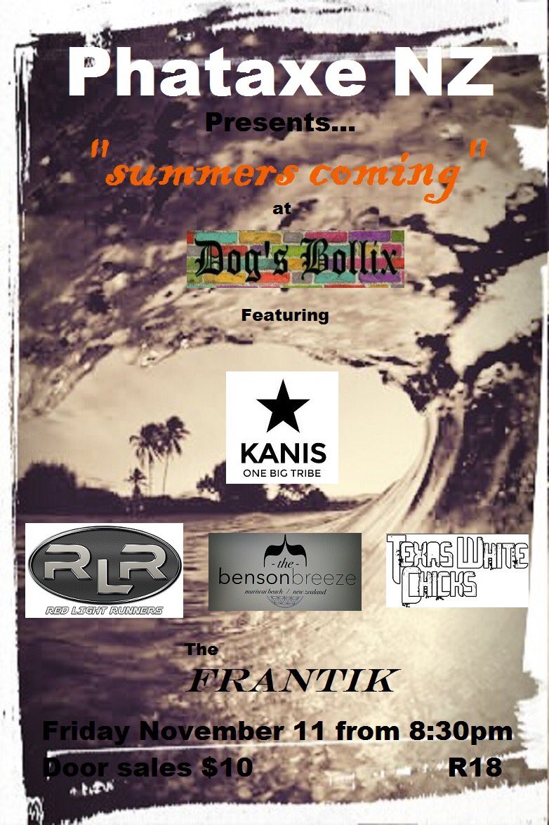 RLR_NZ's tweet photo. Next gig. Friday, November 4th at The Dogs Bollix in Auckland. Looking forward to it, this will be a good one. https://t.co/n1nAxKFwSM