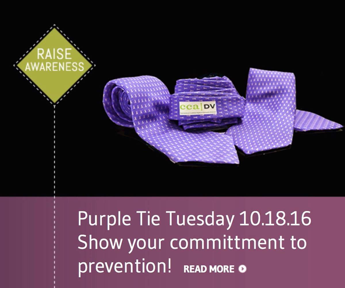 ShannonKlenk's tweet photo. Purple Tie Tuesday is this Tuesday! Wear a purple tie to show your commitment to stopping domestic violence before it starts. @CTCADV https://t.co/qZ98UJNDyk