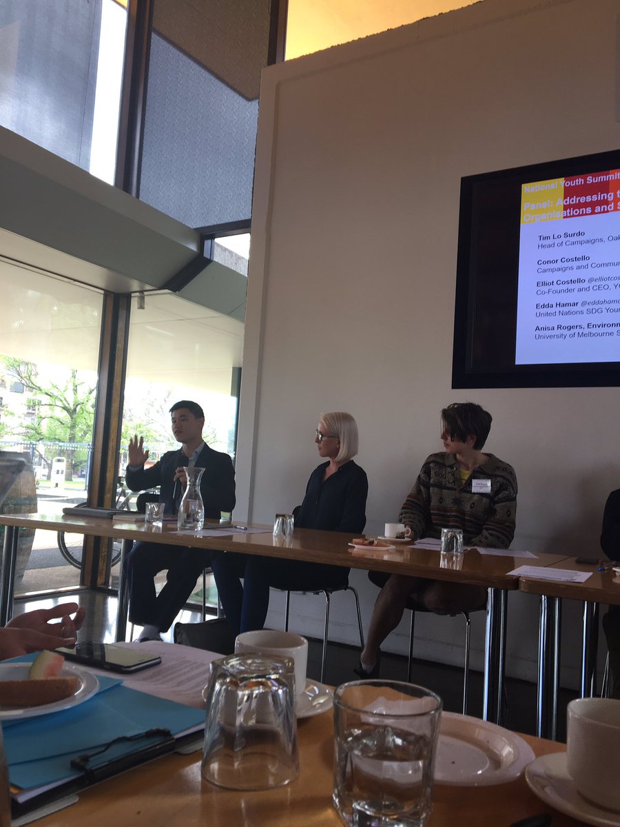 @timlosurdo discussing the power of the collective to achieve the SDGs. Let's create more conversations within the community! <a href="/OaktreeAU/">Oaktree</a>