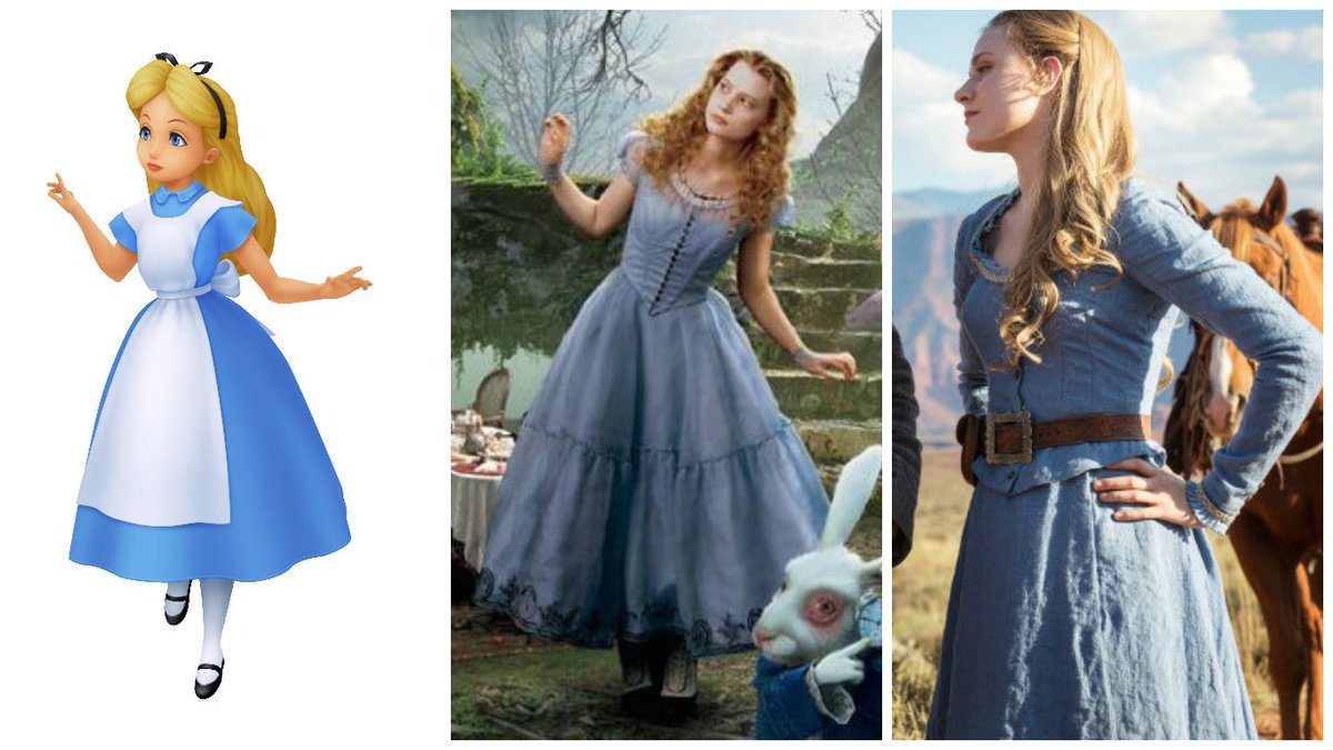 JamesHibberd's tweet photo. Bernard pulls out a copy of 'Alice in Wonderland' and suddenly it’s clear why Delores looks so familiar… #Westworld https://t.co/9LY2d6sjdC