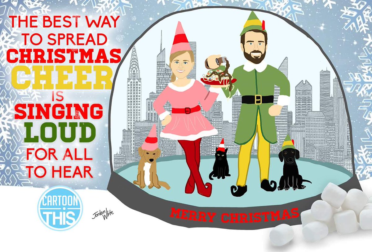 CartoonThis's tweet image. Looking for an unique and fun Christmas or Holiday card this year? cartoonthis.com #ChristmasCards #caricature #cartoon
