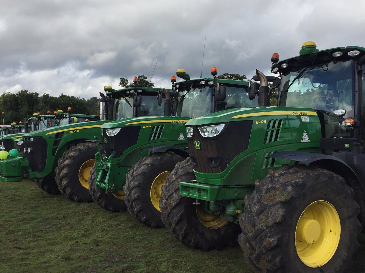Good number of #Precisionag Tractors at Scott's Tractor Run for <a href="/macmillancancer/">Macmillan Cancer Support</a>