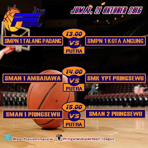 Jadwal pertandingan,jumat 21 oktober 2016