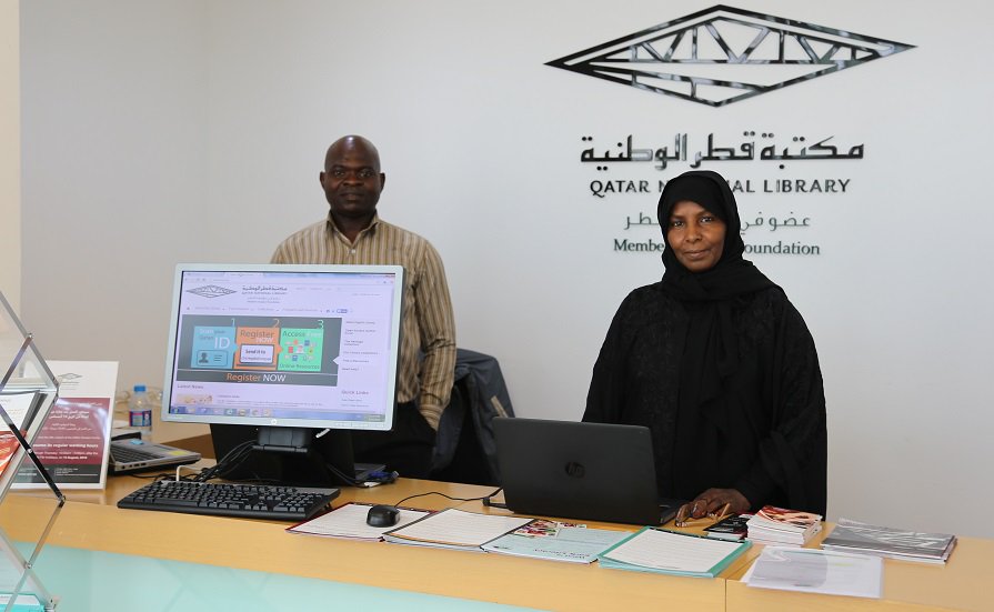QNLib's tweet photo. Visit the #QNL booth @HBKU_SC to meet the QNL staff & ask questions. Or simply ask a QNL librarian online: https://t.co/KUYYoJpWwI https://t.co/bTDqvrK177