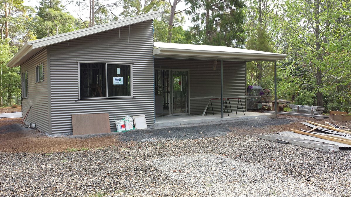 Frame_Steel's tweet photo. This gorgeous #grannyflat is being constructed in Coffs Harbour, NSW. #CorrugatedIron #60m2GrannyFlat #CoffsHarbour #NSW #SecondaryDwelling https://t.co/egJ78JYFT2