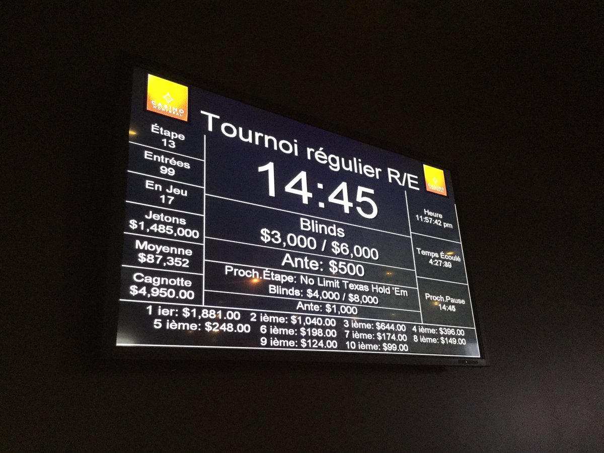 I am close from the finale table <a href="/CasinoMontreal/">Casino de Montréal</a> ♦️♠️♣️❤️️😎