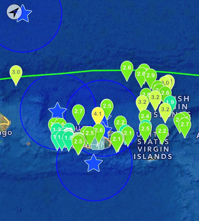 TemblorPR's tweet photo. 4.9 to 5.2 M #TemblorPR is possible on the next 6 days. #QuakePrediction #BeforeShock https://t.co/ERlya9w3f2