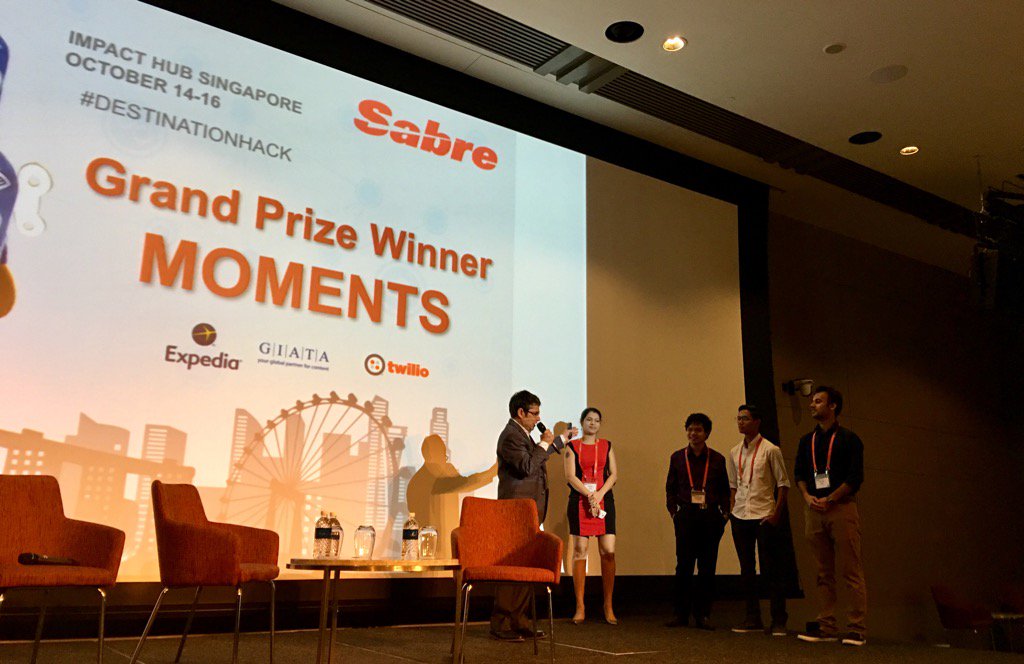 WebInTravel's tweet image. Congrats to Moments, winning team in #sabre #DestinationHack #reimagine #WIT2016 #WITbootcamp