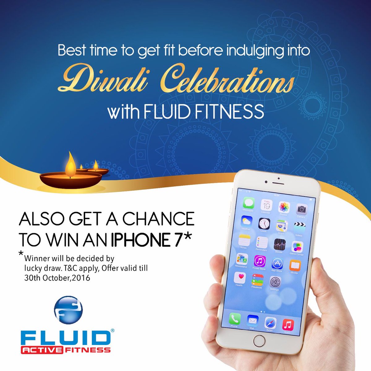 Fluid_Gym's tweet photo. This #FestiveSeason is about to get better!
Pay a visit to your nearest Fluid Fitness Centre.
#Contest #Diwali2016 @sodelhi @LBBDelhi https://t.co/HYEsEGSMji