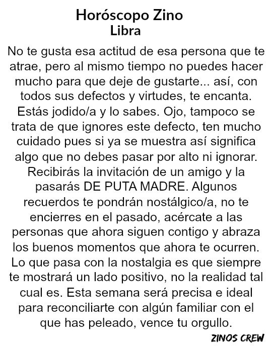 daii_perez1's tweet photo. "@zinoscrew: #HZCU4TROP4RTES #HoróscopoZino #Libra Parte I, II, III &amp; IV. https://t.co/QIese8K637" :(