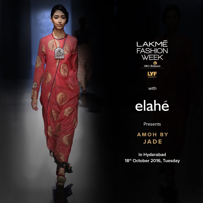 LakmeFashionWk's tweet photo. #LakmeFashionWeek with Elahe presents @Jade_Couture for a festive trend showcase in Hyderabad, 18th October
#BOFatLFW https://t.co/FGDzZO8M0h