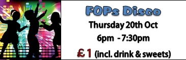 PFPAFops's tweet photo. Disco this Thursday 💃🎵for all our schools children...don't forget😆. @Palacefieldhead https://t.co/26cCPu4vTc