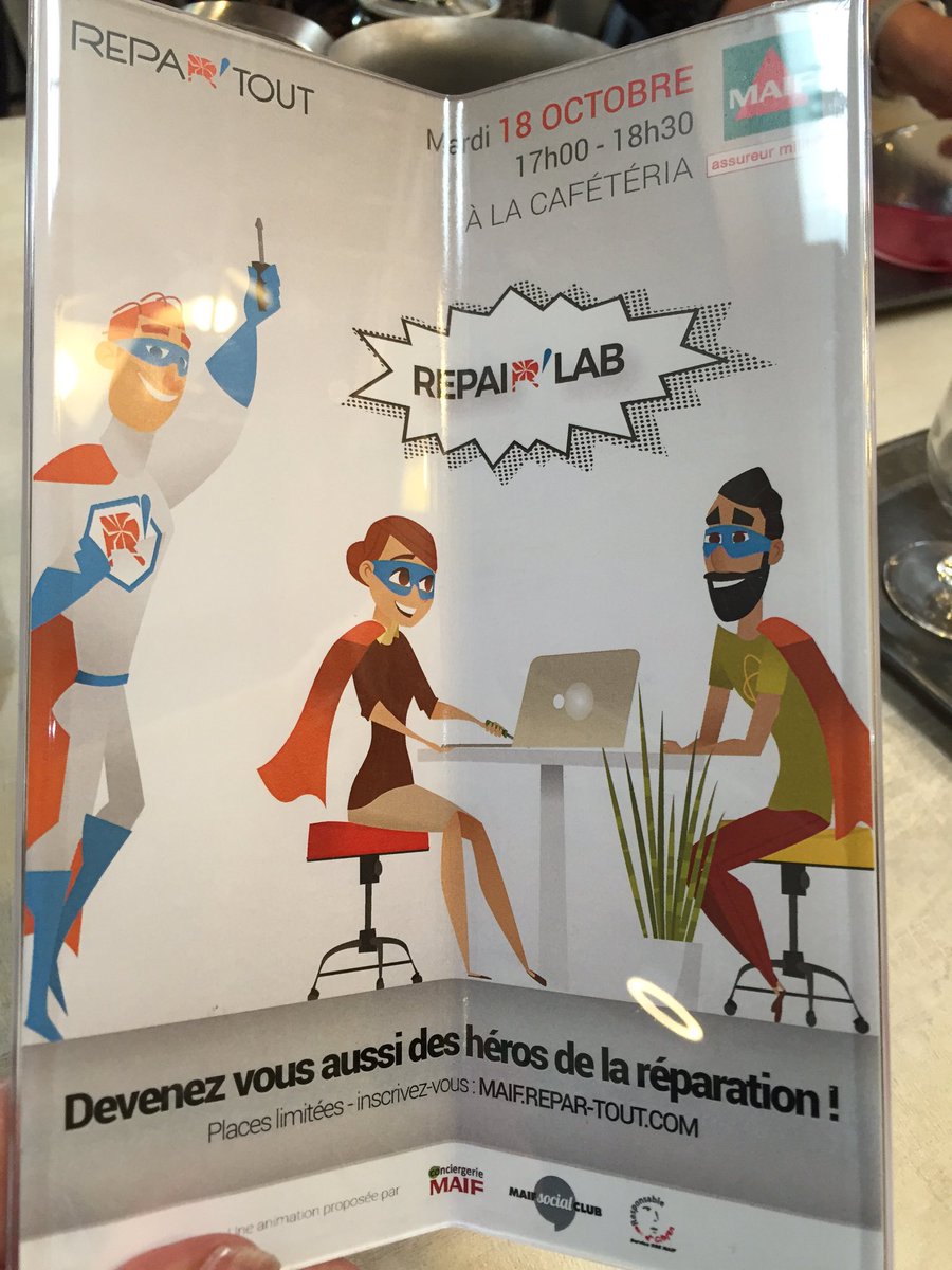 Happy_Laurence's tweet image. Super initiative à la @MAIF : "réparer &amp;amp; upcycler, c'est l'avenir !" #ecoco #ecoconscience