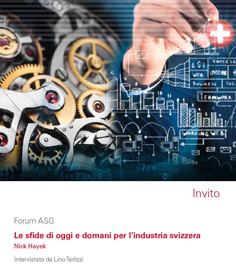 27.11 al LAC, Forum ASG "Le sfide di oggi e domani per l'industria svizzera" - L.Terlizzi intervista N. Hayek --&gt;  goo.gl/vssdj3