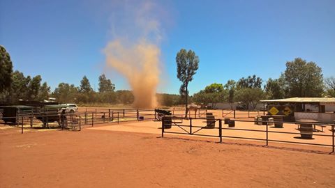 Great photo by Lisa Evans <a href="/UluruCamelTours/">Uluru Camel Tours</a> of a willy-willy near #Uluru