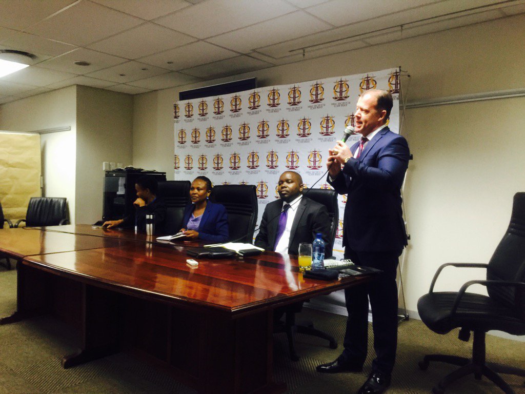 PublicProtector's tweet photo. Pastor Boshoff of Christian Revival Church at PP office in PTA to pray for Adv. Mkhwebane as she starts her journey. https://t.co/RnkKChT7W0