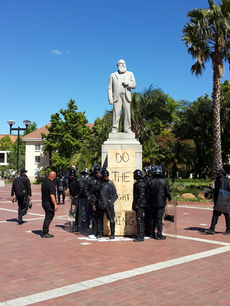 The irony of a White man telling 10 Black men to protect a symbol of White power, wealth, and privilege #TheThreatOfArt <a href="/Open_Forum_/">Open Forum Residency</a>