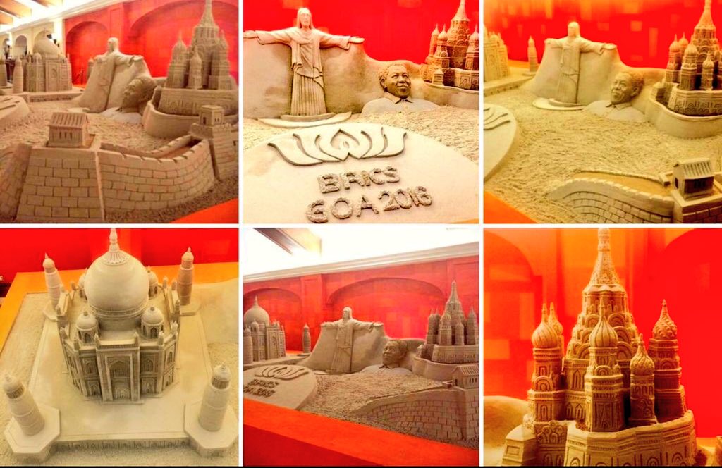 Sudarsan Pattnaik (@sudarsansand) on Twitter photo As <a href="/BRICS2016/">BRICS 2016</a> comes to a close,my SandArt for d prestigious event will remain memorable for me. Wish to thank everyone for encouragement As <a href="/BRICS2016/">BRICS 2016</a> comes to a close,my SandArt for d prestigious event will remain memorable for me. Wish to thank everyone for encouragement